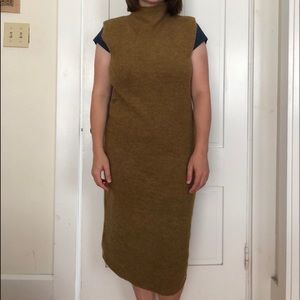 Tube style wool blend sweater dress
